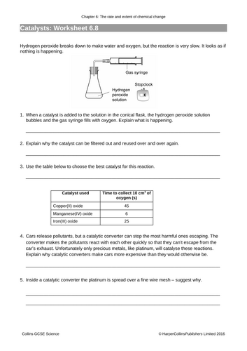 KS4 Year 10 - Rates of Reaction - Catalysts and Pressure
