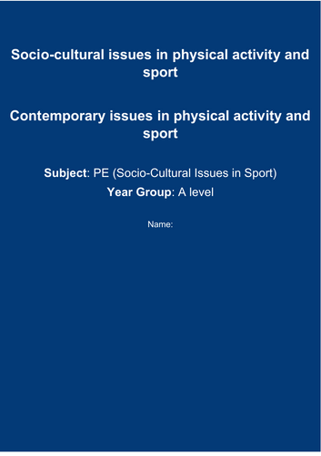 Contemporary Issues Revision notes and questions