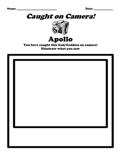 Roman Gods Worksheet Bundle "Caught on Camera" (12 Assignments)