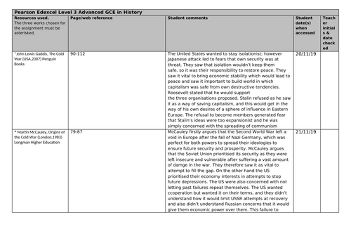 Pearson Edexcel Level 3 Advanced GCE in History