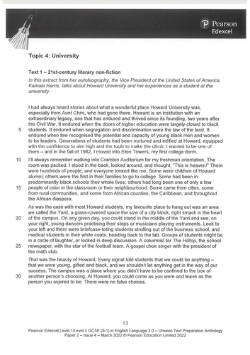 GCSE English Comparison Skills