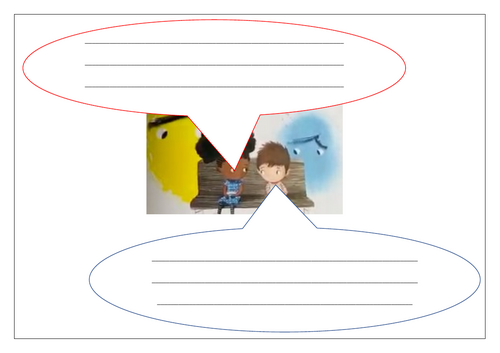 Ruby's worry speech bubble activity