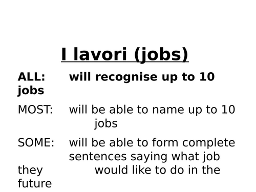 Jobs in Italian - Che lavoro fai?