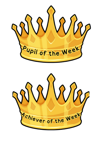 Pupil & Achiever of the Week Display Crowns