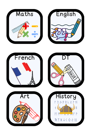 Visual Timetable - Year 4 classroom