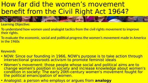 What was the impact of the women's movement in the US