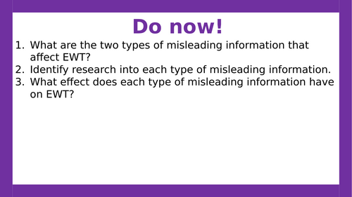 AQA A-level Psychology: Anxiety. (Lesson 14 of Memory)