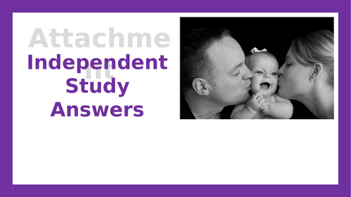 AQA A-level Psychology: Attachment Workbook/Booklet