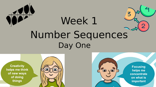 Number Sequencing - 1, 10, 100 and 25, 50