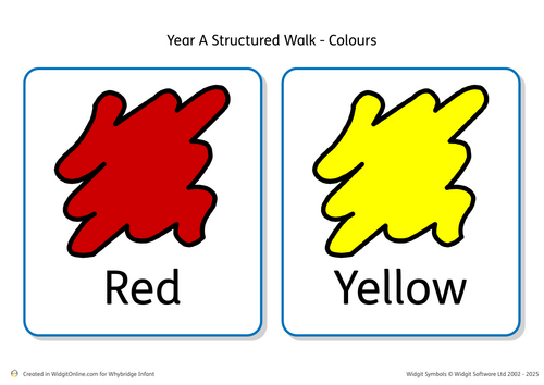 Colours structured walk/scavenger hunt