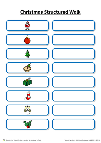 2 lots of Christmas themed structured walks/scavenger hunts