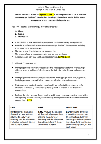 AAQ Early Childhood Dev Unit 3 Tasks 2 & 3