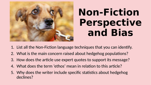 Non-Fiction - Perspective and Bias