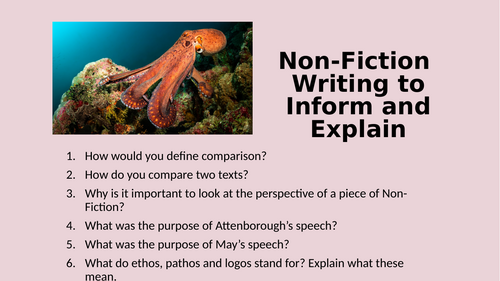 Non-Fiction - Writing to Inform and Explain