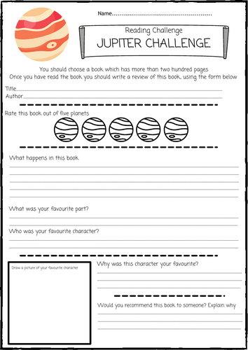 Planet Reading Challenge Forms