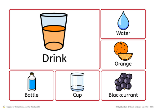 Food and drink communication board
