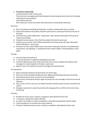 Psychology Alevel AQA: BIOPSYCHOLOGY