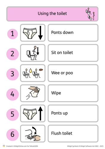 Using the toilet - widgit