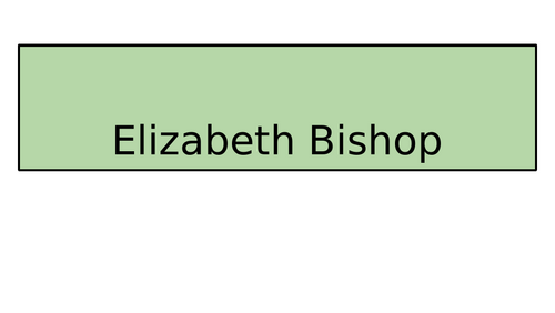 Elizabeth Bishop Poetry The Fish