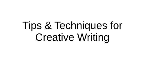 Creative Essay Writing resources