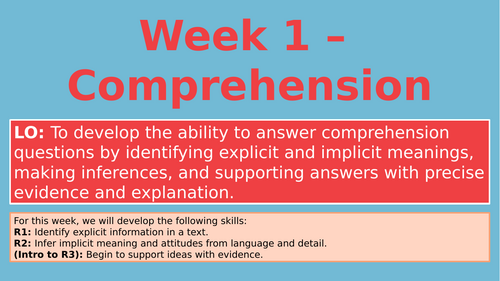 Comprehension Lessons for Cambridge IGCSE-2027-29 Syllabus