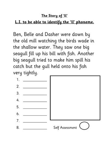 'll' phoneme story task