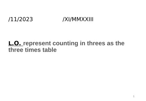 NCETM Year 4 Unit 4 - 3,6,9 Times Tables