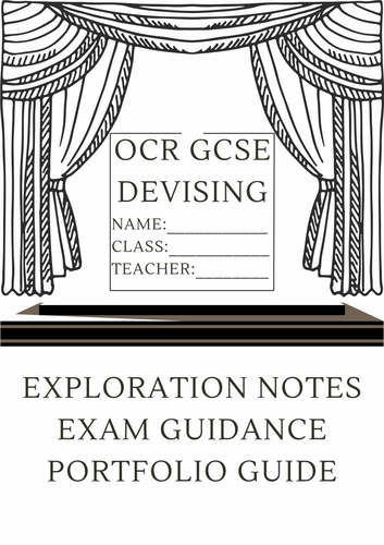 Devising Drama OCR GCSE workbook for 2025/2026