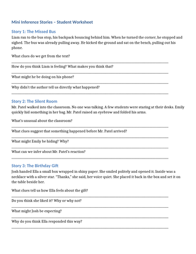 Making Inferences Lesson