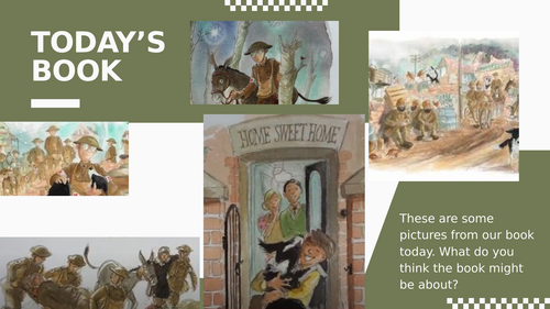 Flo of the Somme - making simple sentences with pictures from the story