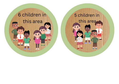 How many children are allowed in an area visual