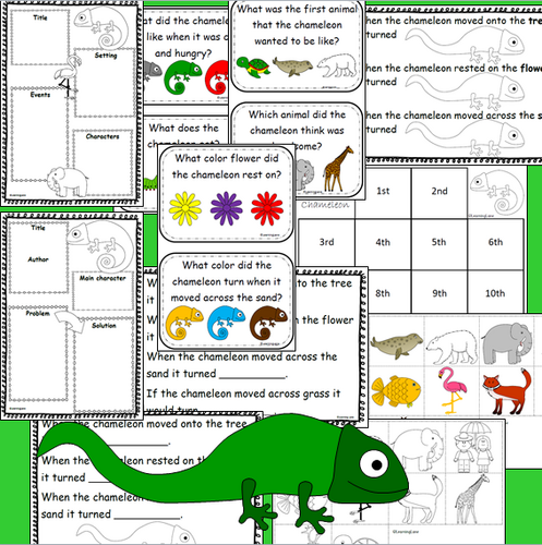 The Mixed-Up Chameleon book companion and craft- Eric Carle