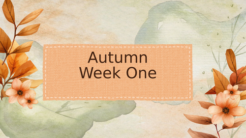 Weekly Powerpoint Template Autumn themed includes Starter tasks FREE