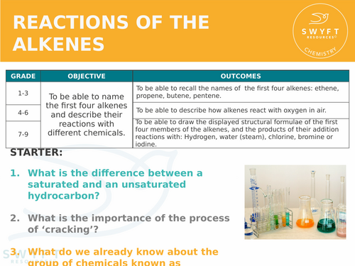 NEW AQA GCSE (2016) Chemistry - Reactions with alkenes