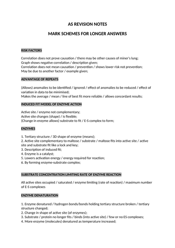 A LEVEL BIOLOGY LONG ANSWER tips from mark scheme.docx