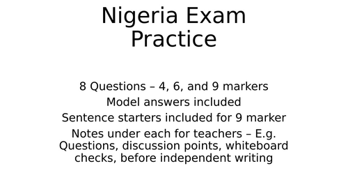 KS4 Nigeria: Exam practice