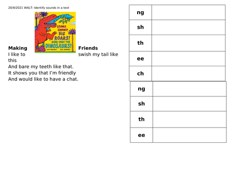Dinosaur Phoneme Spotter