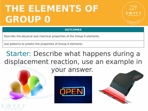 KS3 ~ Year 8 ~ Group 0 - The Noble Gases | Teaching Resources