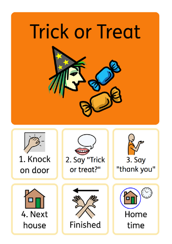 Trick or Treat communication mat