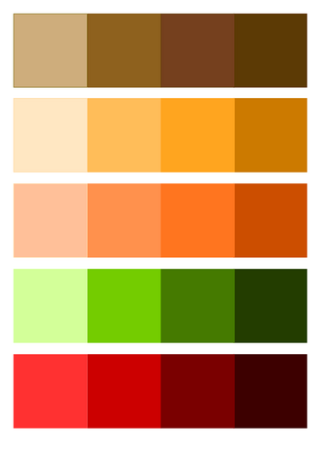 Autumn Colour Swatches