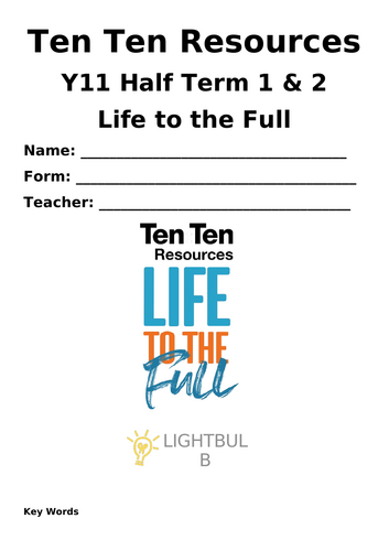 Ten Ten Resources Y11 LTTF Worksheet Booklet 2025-26