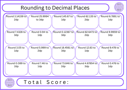 Rounding to Decimal Places - 20 Questions