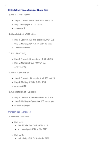FS Maths 12 - Understanding Percentages