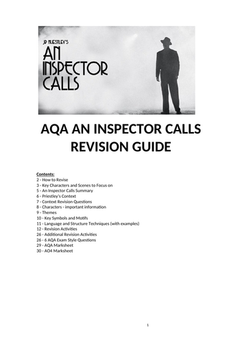 AQA An Inspector Calls Revision Guide