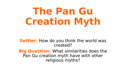 Early Religions - Pan Gu