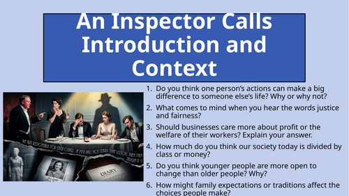 An Inspector Calls - Introduction and Context