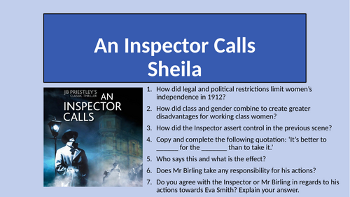 An Inspector Calls - Act 1 Sheila