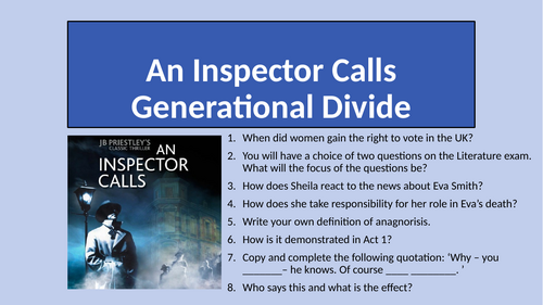 An Inspector Calls - Act 2 Generational Divide