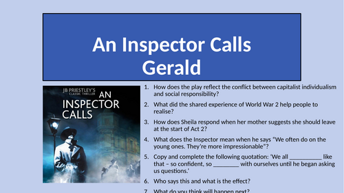 An Inspector Calls - Act 2 Gerald