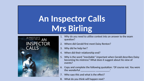 An Inspector Calls - Act 2 Mrs Birling